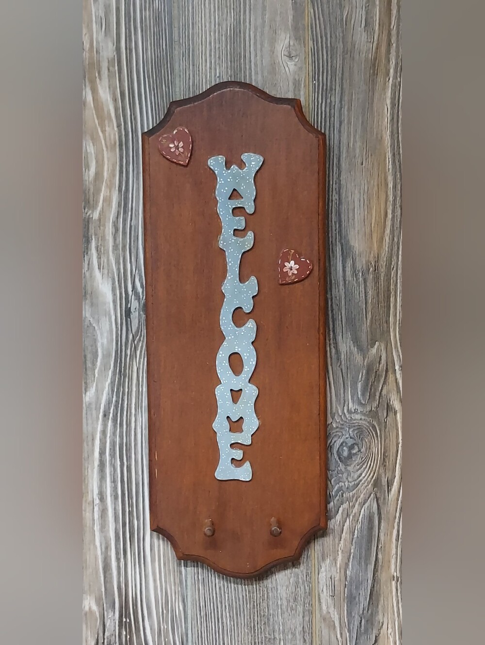 Vintage Handmade Rustic Wooden Welcome Sign Country Farmhouse Cottagecore